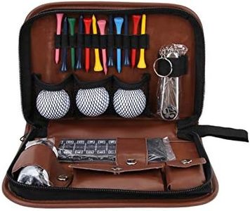 DEWIN Campo de La Herramienta del Kit de La Bolsa, Deporte al Aire Libre del Cuero Golfista Golf Organizador Multifuncional Campo de Accesorios Kit con La Pelota de Golf