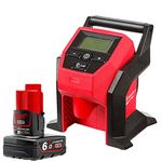 Milwaukee M12BI 12V Sub-Compact Tyre Inflator with 1 x 6.0Ah Battery