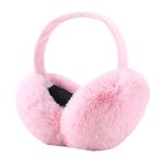 SEDEX Ear Muffs Women Girls Skiing Accessories Fluffy Foldable Adults Earmuffs Thermal Ear Warmer Protection from Wind Ladies Gift for Winter, Pink