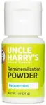 Uncle Harry’s Peppermint Remineralization Tooth Powder | Alkalizing Ionic Minerals and Pure Plant Essences | All Natural Enamel Support | Neutralizes Acids Strengthens Teeth Fluoride Free Vegan 1 oz