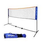 Oypla Large 5m Adjustable Foldable Badminton Tennis Volleyball Net