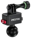 iMESTOU Action Camera Riding Mount with Three-Claw Joint for Gopro Action Cameras, One-hand Operation, 1“ Ball Head 360° Adjustable Fits for RAM iMESTOU...1" Ball Bike Phone Mounts