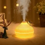 300ml Humidifier with 2 Spray Settings, Portable Cool Mist Air Humidifier with Tricolour LED Lights, Super Quiet, USB Humidifiers, Auto-Off, Humidifiers for Bedroom Baby, Yoga, Office, Car, Plants