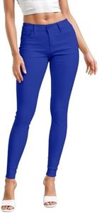 Hybrid & Company Womens Hyper Ultra Stretch Comfy Skinny Leg Work Casual Pants P44876SK Royal L