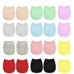 ANDERK 10 Pairs Womens Multicoloured Low Cut Socks No Show Toe Cover Half Socks Invisible Cotton Toe Topper Liner with Seamless