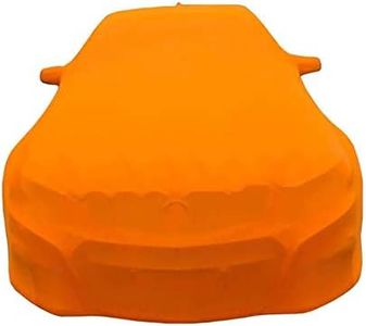 Car Cover Universal Fit for SUV car,All Weather Full Vehicle car Cover for Sun UV Dustproof,Velvet Stretch Cloth Windproof Car Covers,Car Protector Soft Inner Lining(196" L x 79" W x 71" H) (Orange)