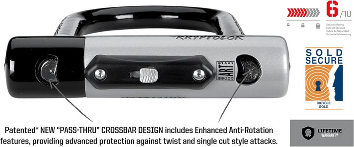 Kryptonite Kryptolok Bike U-Lock – Black, Silver