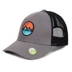 Ecofera Men's Eco-Friendly Snapback Trucker Hat Baseball Cap (Grey/Black Patch)