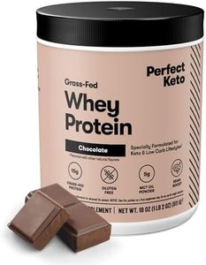 Perfect Keto Pure Chocolate Whey Protein Isolate Powder - Delicious 100% Grass Fed Whey, All Natural, No Artificials, Gluten Free, Soy Free & Non-GMO (Chocolate)