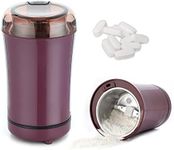 Electric Multifunctional Grinder.Electric Pill Crusher Grinder for Small or Large Pills,to Fine Powder. Pill Crusher Pulverizer Grinder for Elders or Pets. Small Dose Coffee Bean Grinder. (Purple)