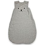 TuddyBuddy Baby Cotton Wearable Quilted Sleeping Bag Blanket 1.5 Tog with 2 Way Zipper Closure | Ideal for Babies & Kids Hypoallergenic Fabrics | (Grey Elephants, 18-36 Months)