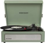 Crosley CR8017B-SA Voyager Vintage Portable Turntable with Bluetooth in/Out and Built-in Speakers, Sage