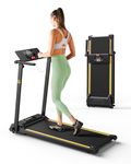 UREVO 2.25HP Foldable Treadmill, 1-10 KM/H Compact Design Walking Pad with 12 HIIT Modes, Lightweight Folding Treadmill for Home Office