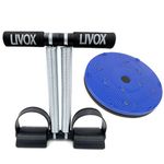 LIVOX Double Spring Tummy Trimmer and Twister Combo Equipment Set for Men Women Belly Fat Stomach Abdominal Exercise Kit