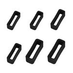 FYACCD Watch Strap Holder Loop, 6 Pcs Silicone Watch Strap Loop, Watch Band Strap Keepers, Replacement Watch Band Strap Loops, Watch Fastener Rings, 18/20/22mm