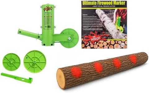 Mingo Marker Firewood Bundle - Chainsaw accessories - Firewood Measuring Tool - Log Holder for Cutting Firewood - Logging Tools and Equipment - Includes 14" 16" and 18" Wheel Marker and Extra Trigger