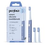 Perfora Rechargeable Electric Toothbrush | 3 Brush Heads | 30,000 Vibrations | Smart Indicative Bristles | 3 Modes | 2 Year Warranty | Electric Brush, Electric Toothbrush For Men, Women & Kids | Crystal Blue