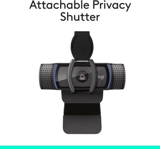 Logitech C920S HD Pro Webcam – 1080p Video, Stereo Audio, Privacy Shutter, Black