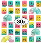 YouCute 30 Spring Party Bag Fillers Rainbow Fidget Mini Smile Toys for Pinata Party Favour for Kids Boys Girls