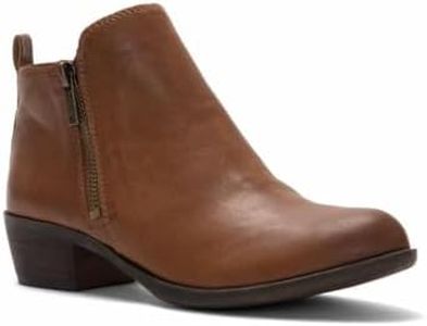 Lucky Brand Women's Basel Ankle Bootie, Toffee, 10