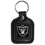 NFL Siskiyou Sports Fan Shop Las Vegas Raiders Square Leather Key Chain One Size Black