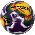 Champion Sports Extreme Stitched Soccer Ball, Size 5, Multi Tie Dye