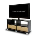 Furinno TV Entertainment Center, Wood, Espresso/Brown, one size