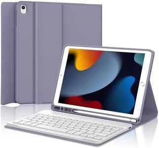 KVAGO Teclado iPad 9 generación - Funda con Español Teclado Bluetooth Desmontable para iPad 10.2/iPad Air 3 /iPad Pro 10.5-1
