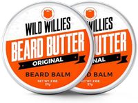 Wild Willies Beard Butter Leave-In Conditioner - Organic Beard Balm for Fast Beard Growth, Beard Care Softener - Beard Cream for Men to Remove Itch & Dandruff, Restores Moisture - 2 Oz (Pack of 2)