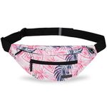 Fanny Pack for Women Men Large Waist Bag with Headphone Jack and 4-Zipper Pockets for Hiking Traveling Outdoors Running Workout Casual Festival Gifts