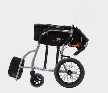 Karma Ergo Lite Ultralite Transit Wheelchair, Folding, 8.8kg, 18" Seat