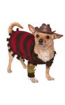 Rubie's unisex adult Costume, Official Rubie s A Nightmare on Elm Street Freddy Krueger Halloween Pet Dog Costume Size Medium, Multicolor, M UK