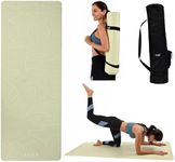 Premium PU & Natural Rubber, Yoga Mat Thick 5mm – Non Slip Exercise Mat Workout Surface, Extra Large 72'' x 27'' Wide Design, Pilates Fitness Training – Includes Strap & Carry Bag