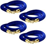 FVIEXE 4 Pack Blue Velvet Stanchion