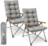 Voyager Luxury Camping Chair 2 Pack, 150kg Load Capacity, Portable &Comfortable –Stable Folding Chair with Innovative Design, Easy Setup & Storage –Durable, for Outdoor & Travel