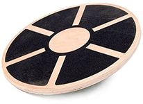 NEXPRO Heavy Duty 15.5" Wooden Balance Board with Non-Slip Pad Fitness Equipment