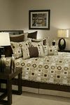 Sherry Kline Metro 4 Piece Comforter Set, Queen, Taupe