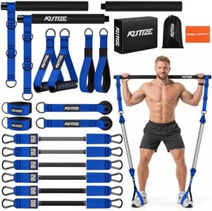 KUTIZE Pilates Bar, 330lbs Heavy Duty Pilates Equipment, Multifunctional Pilates Bar Kit with Resistance Bands for Working Out, Squats, Portable Home Gym Full Body Workout Equipment for Men Women