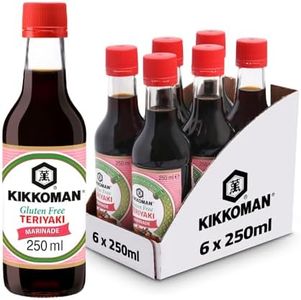 Kikkoman Gluten Free Teriyaki Marinade & Sauce, 250ml (Pack of 6)
