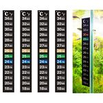 4Pcs Aquarium Temperature Meter Sticker Thermometer Strip Aquarium Tank Fish Thermometer Temperature Sticker for Home Fish Tank and Aquarium