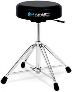 Drum Workshop CP9100AL 9000 Series Heavy Duty Air-lift Throne w/ Round Seat,Black