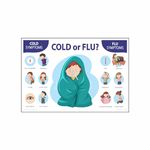 Anne Print Solutions® Cold Or Flu Chart Posters Without Frame Hospital Posters for clinic wall medical posters for patients Pack Of 1 Pcs Size 13 X 19 Inch* Multicolour (COLD OR FLU)