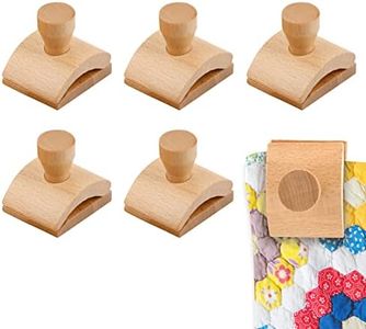IMPRESA [6 Pack] Quilt Wall Hangers to Showcase Your Work “ Extra Wide Strong Grip Tapestry Hangers for Walls “ Easy to Install Quilt Hanger Clips with Hardware Included “ Stylish Wooden