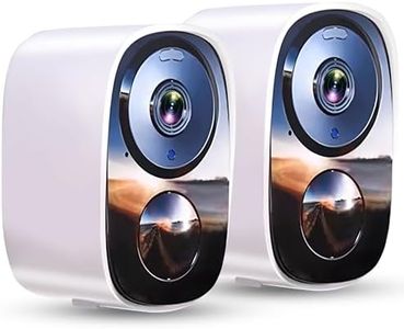 Wireless Security Camera 2Pack- Outdoor WiFi Security Cameras, Color Night Vision, AI/PIR Detection, 2-Way Talk, Cloud/SD, Weatherproof, Battery Powered Outdoor Cameras for Home Security Outside