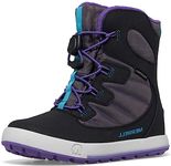 Merrell Kids Girls Snow Bank 4.0 Wtrpf Winter Snow Boot, Black/Purple/Turq, 5 M US