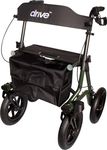 Drive DeVilbiss Torro Outdoor Rollator All-Terrain Walker with Pneumatic Tyres, Lightweight Folding Walking Frame Outdoor Heavy Duty Rollator