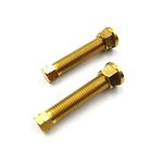 PROOTOM Motorcycle Titanium Alloy Chain Adjuster Bolt 1 Pair M8*1.25 Motocross for CRF WRF YZF KXF RMZ Dirt Bike (M8 Gold)