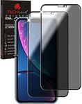 TECHGEAR [2 Pack Anti Spy Screen Protector for iPhone 11, iPhone XR - PRIVACY 3D GLASS Edition Genuine Tempered Glass Full Screen Protector Guard Cover Compatible with Apple iPhone 11 & iPhone XR 6.1