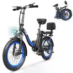 20" Folding Electric Bike for Adults with 48V 10.4Ah Battery, 3" Fat Tire Bicycle with Passenger Seat & LCD Display | 25KM/H | Power Assist | 35KM Range | City Commuter Ebike