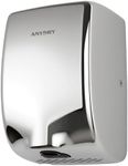 anydry Compact Hand Dryer, High-Speed 1350W Airflow, Polished Stainless Steel Finish, Space-Saving for Commercial & Home Use, Model 2803Y